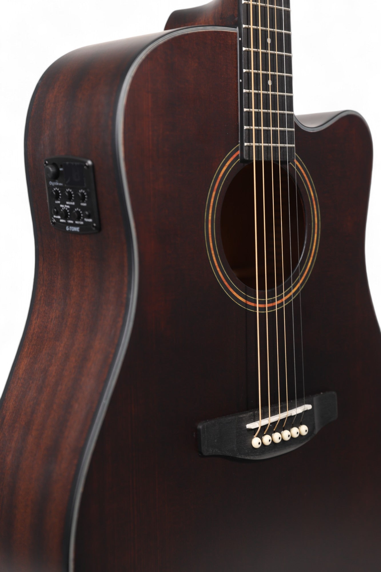 Carlos Marshello CS41C/P Semi Acoustic Guitar - Brown - Deccan Retail
