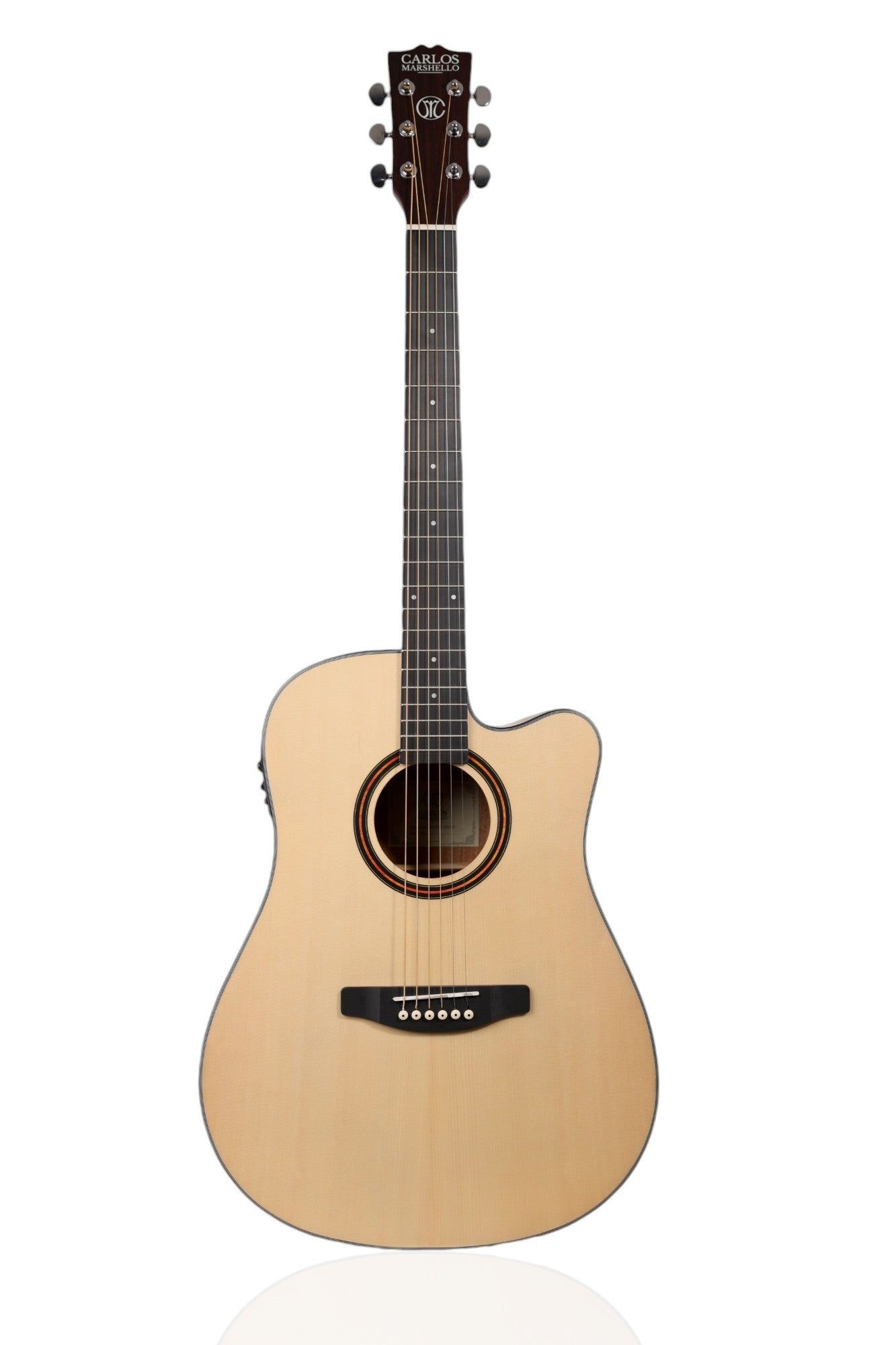 Carlos Marshello CS41C/P Semi Acoustic Guitar - Natural - Deccan Retail