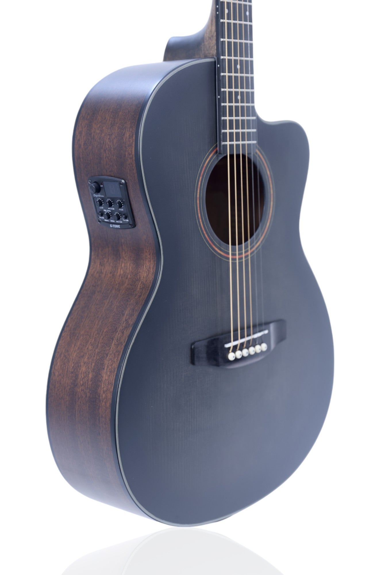 Carlos Marshello CS39C/P 39" Semi Acoustic Guitar - Transparent Black Burst - Deccan Retail