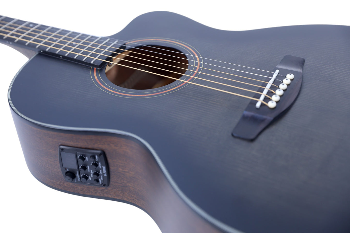 Carlos Marshello CS39C/P 39" Semi Acoustic Guitar - Transparent Black Burst - Deccan Retail