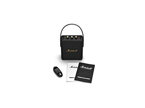 Marshall Stockwell II Portable Bluetooth Speaker – Black & Brass - Deccan Retail