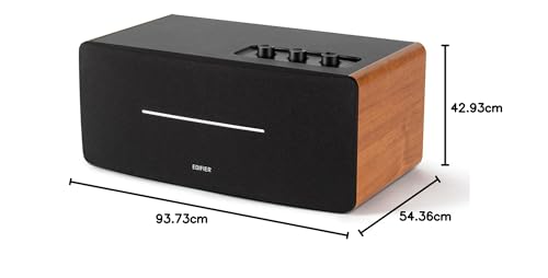 Edifier D12 Integrated Stereo Speakers - Brown - Deccan Retail