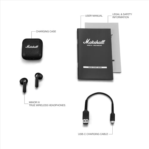 Marshall Minor IV Wireless In-Ear Earbuds – Black - Deccan Retail