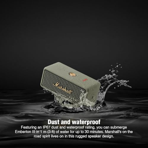 Marshall Emberton III Portable Bluetooth Speaker – Sage - Deccan Retail