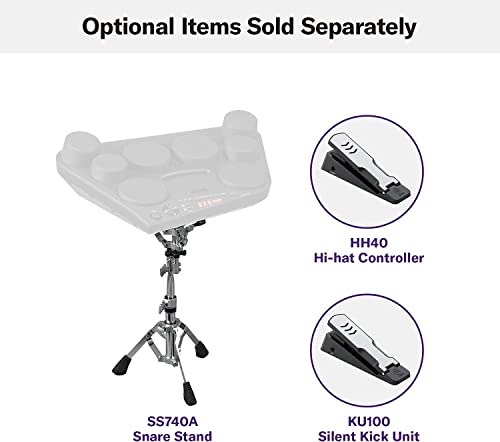 Yamaha DD75 Portable Digital Drums Package with 2 Pedals, Drumsticks - Power Supply Included - Deccan Retail