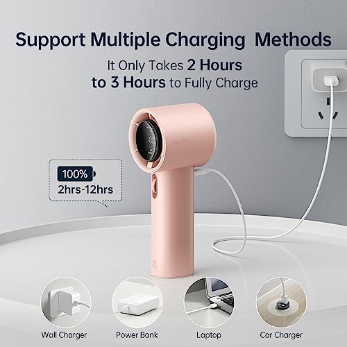 JISULIFE Pro1 Handheld Fan 3600mAh - Pink - Deccan Retail