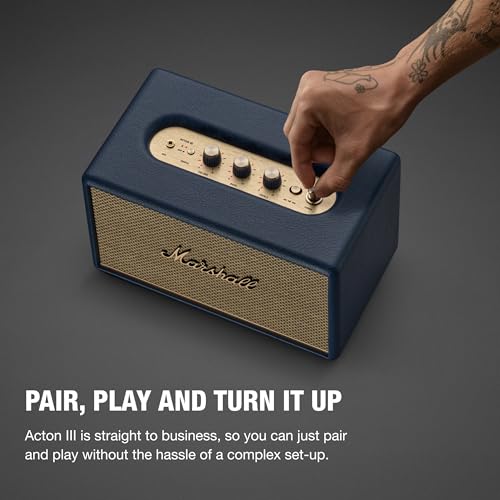 Marshall Acton III Bluetooth Home Speaker – Midnight Blue - Deccan Retail