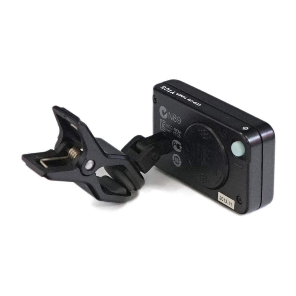 Yamaha YTC5 Guitar Tuner – Accurate Clip-On Tuner for Acoustic, Electric & Bass Guitars, Easy to Use, Compact & Portable, Fast and Precise Tuning