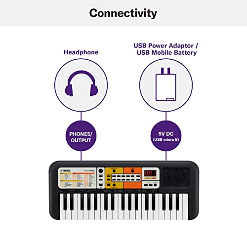 Yamaha PSS-F30 Portable Mini Keyboard – 37 Keys - Black - Deccan Retail
