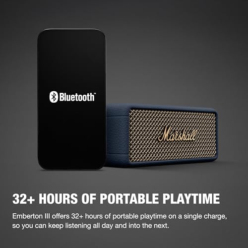 Marshall Emberton III Portable Bluetooth Speaker – Midnight Blue - Deccan Retail