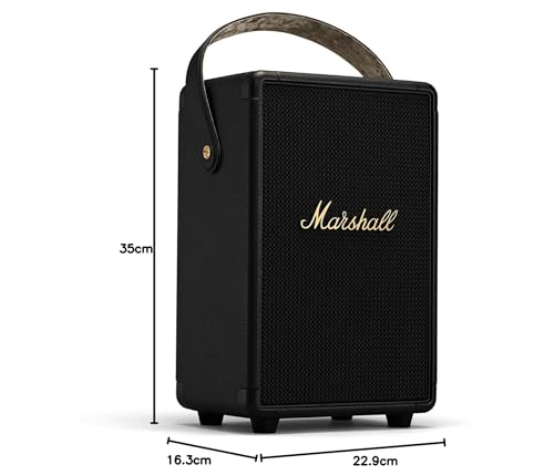 Marshall Tufton 80W Portable Bluetooth Speaker – Black & Brass - Deccan Retail