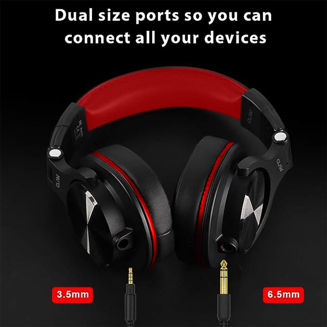 CLAW SM50 PRO Professional Studio Monitoring DJ Headphones - Black & Red
