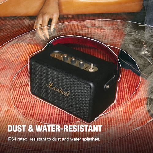 Marshall Kilburn III Portable Bluetooth Speaker – Black & Brass - Deccan Retail