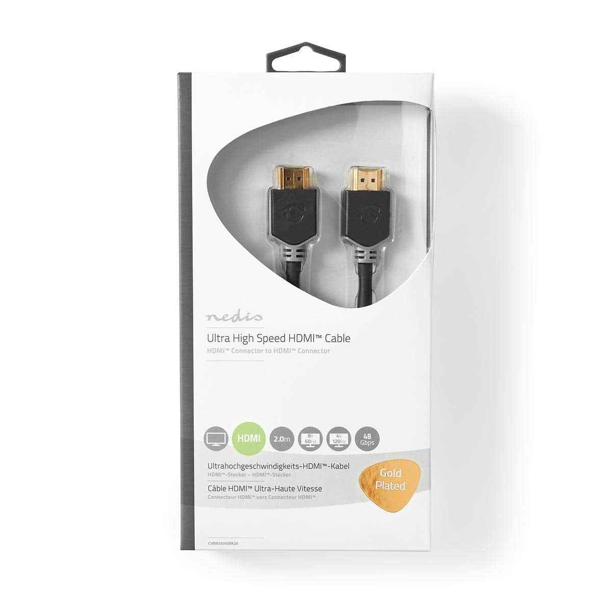 NEDIS Ultra High Speed HDMI Cable | 8K@60Hz | 48 Gbps | 2.00 m