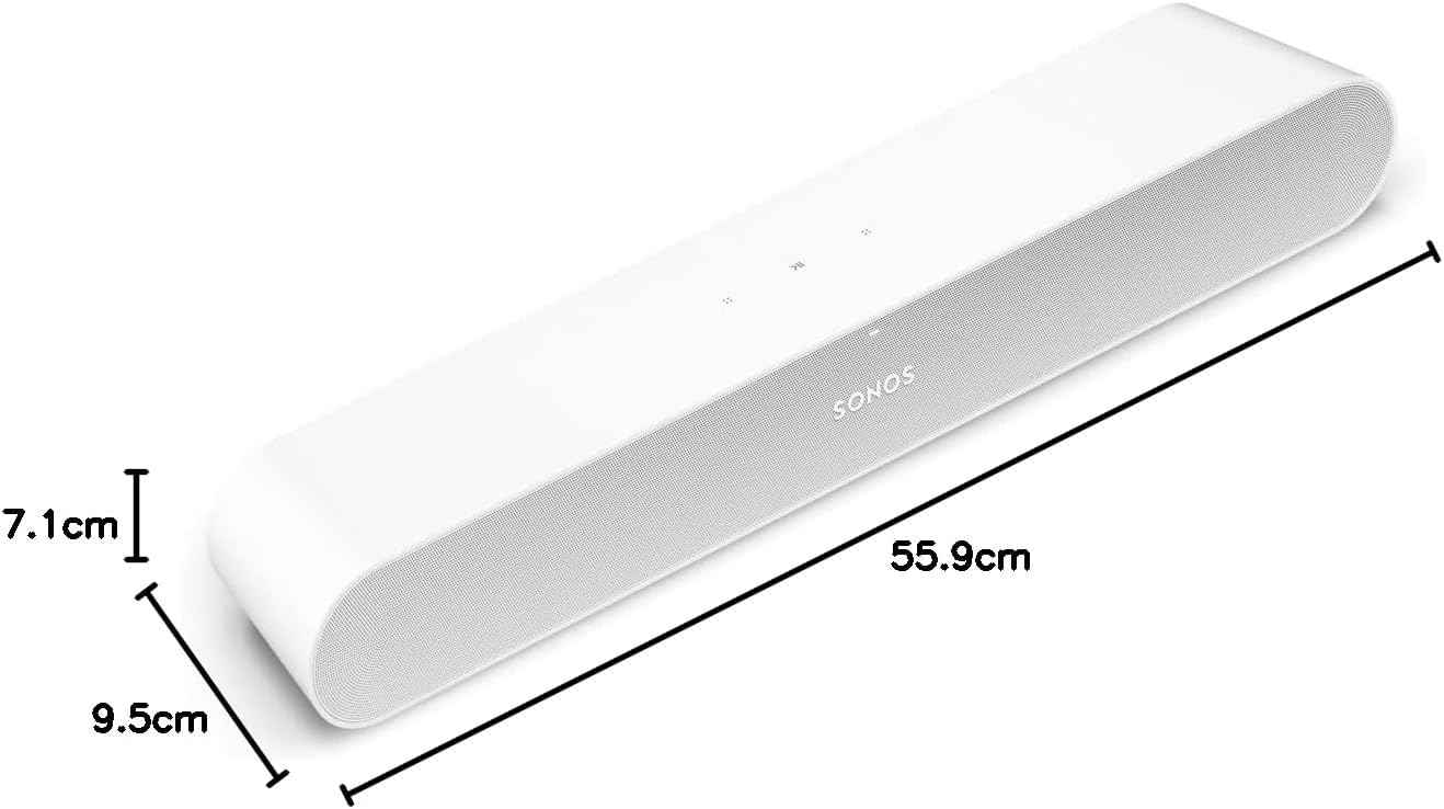 Sonos Ray | Compact Soundbar for TV and Music - White