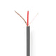 Nedis - Microphone cable - 2x 0.23 mm² - 100 m - round - roll - copper - PVC - dark grey