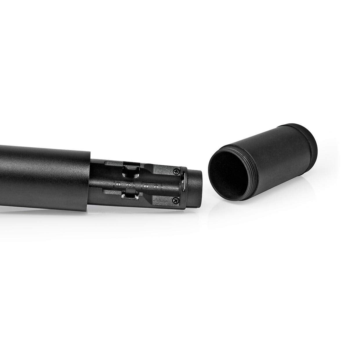 NEDIS Wireless Microphone, UHF Cordless Handheld Mic System, 50m Range, with Portable Receiver, Volume Control and 6.35mm 1/4” Plug, for Amplifier, PA, Karaoke