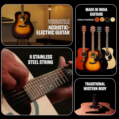 Yamaha FX280 Electro Acoustic Guitar, Tobacco Brown Sunburst Finish - Deccan Retail