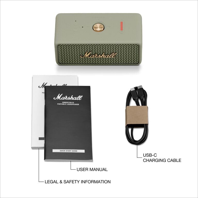 Marshall Emberton III Portable Bluetooth Speaker – Sage - Deccan Retail
