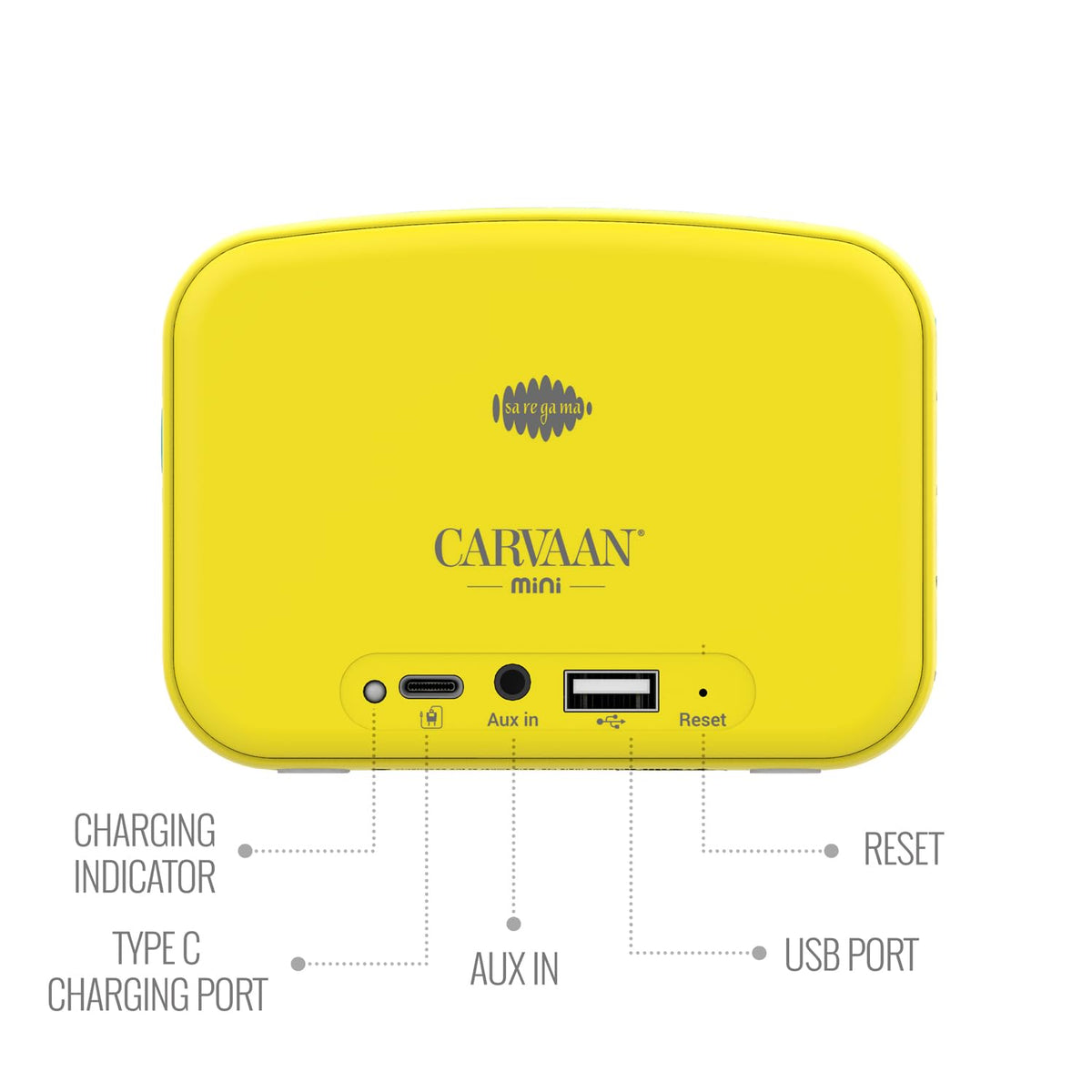 Saregama Carvaan Mini Kids with Wireless Mic - Baby Yellow