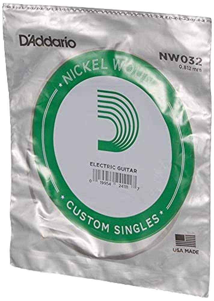 D'Addario Nickel Wound Electric Guitar Single String .032 (NW032) - Deccan Retail