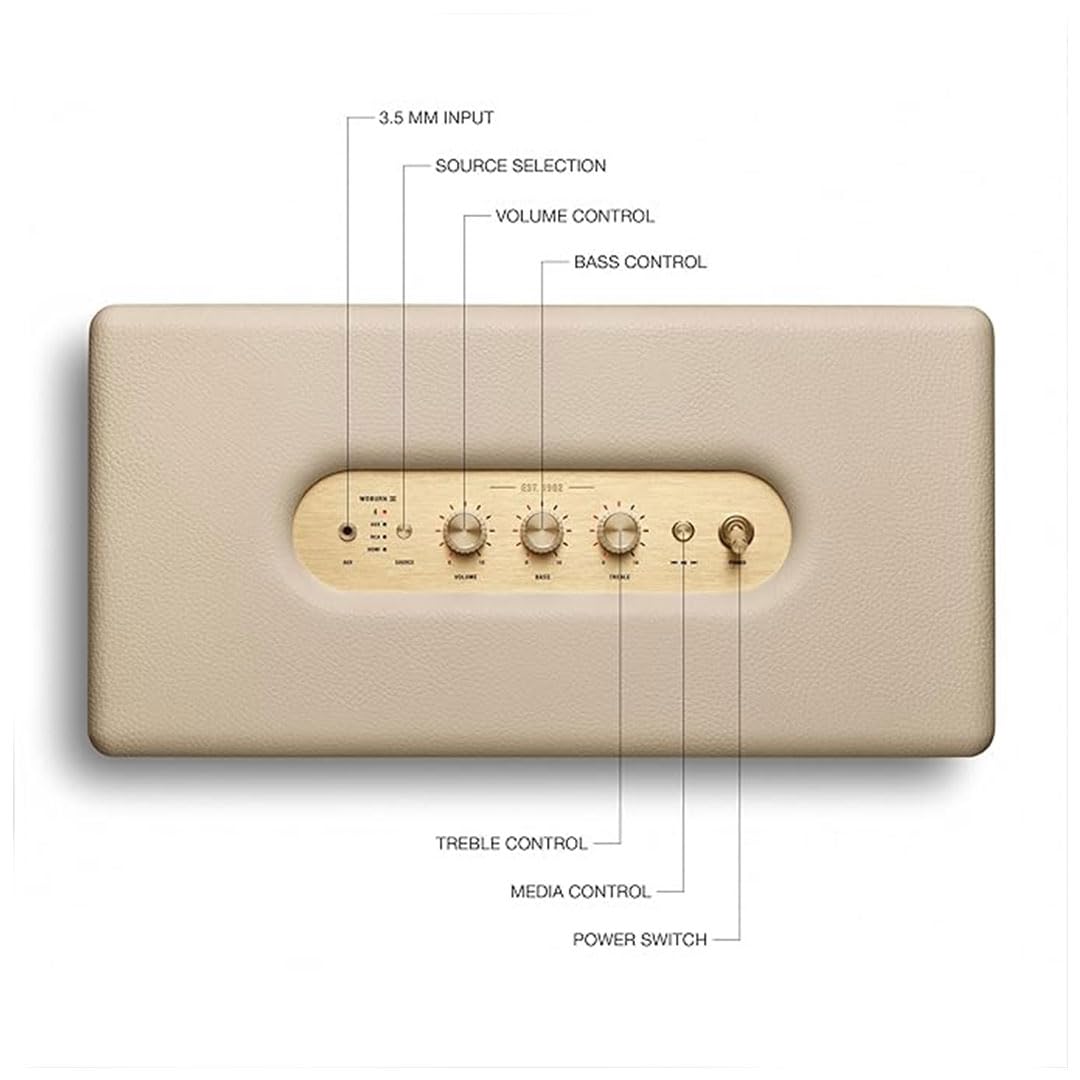 Marshall Woburn III Home Speaker – Cream - Deccan Retail