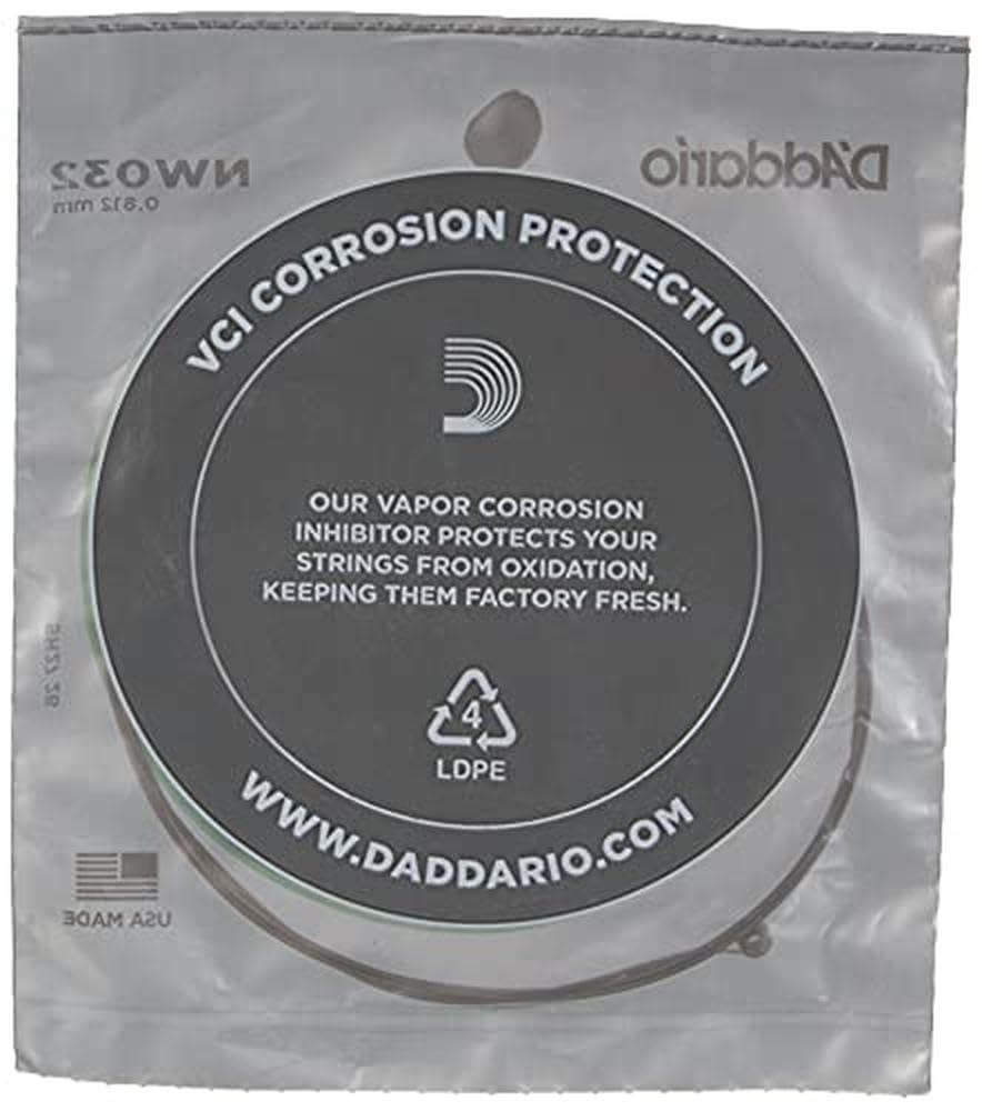 D'Addario Nickel Wound Electric Guitar Single String .032 (NW032) - Deccan Retail