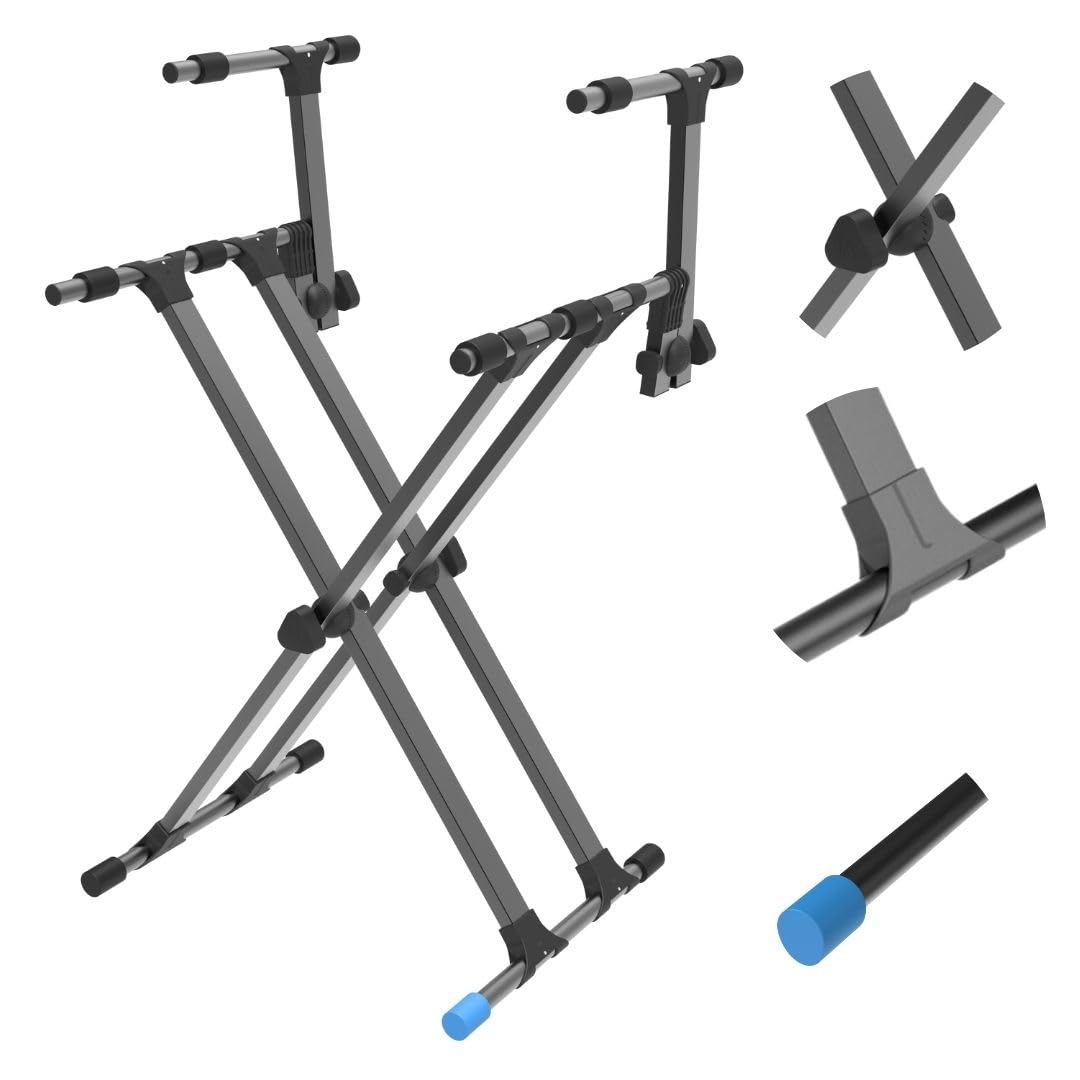 Chetty TT13 Double X 2-Tier Adjustable Keyboard Stand - Deccan Retail
