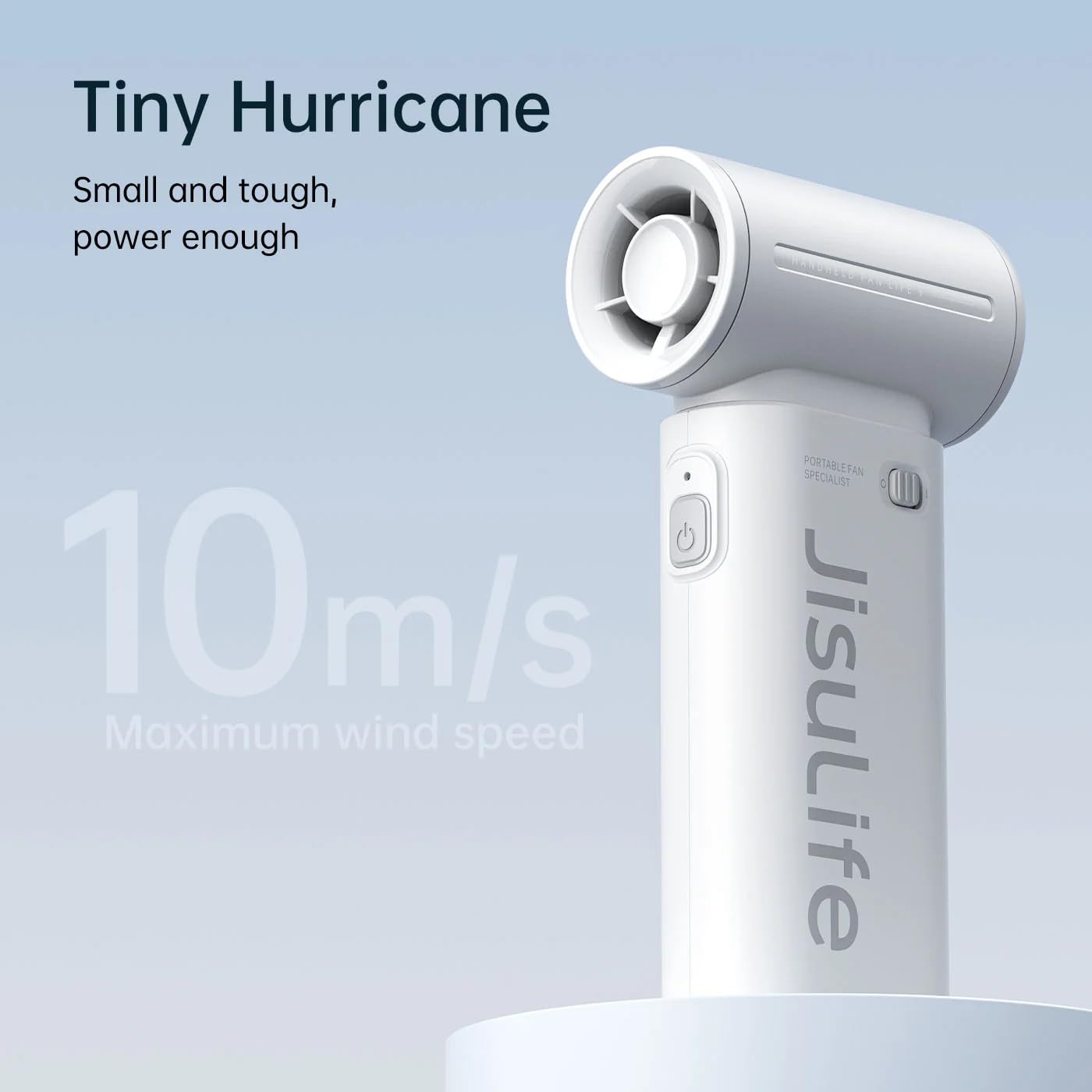 JISULIFE Life9 Handheld Fan, 3600mAh - Light Grey - Deccan Retail