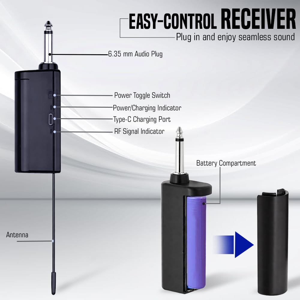 CLAW CW-SR50L Professional UHF Wireless Lavalier & Head Microphone System - Deccan Retail