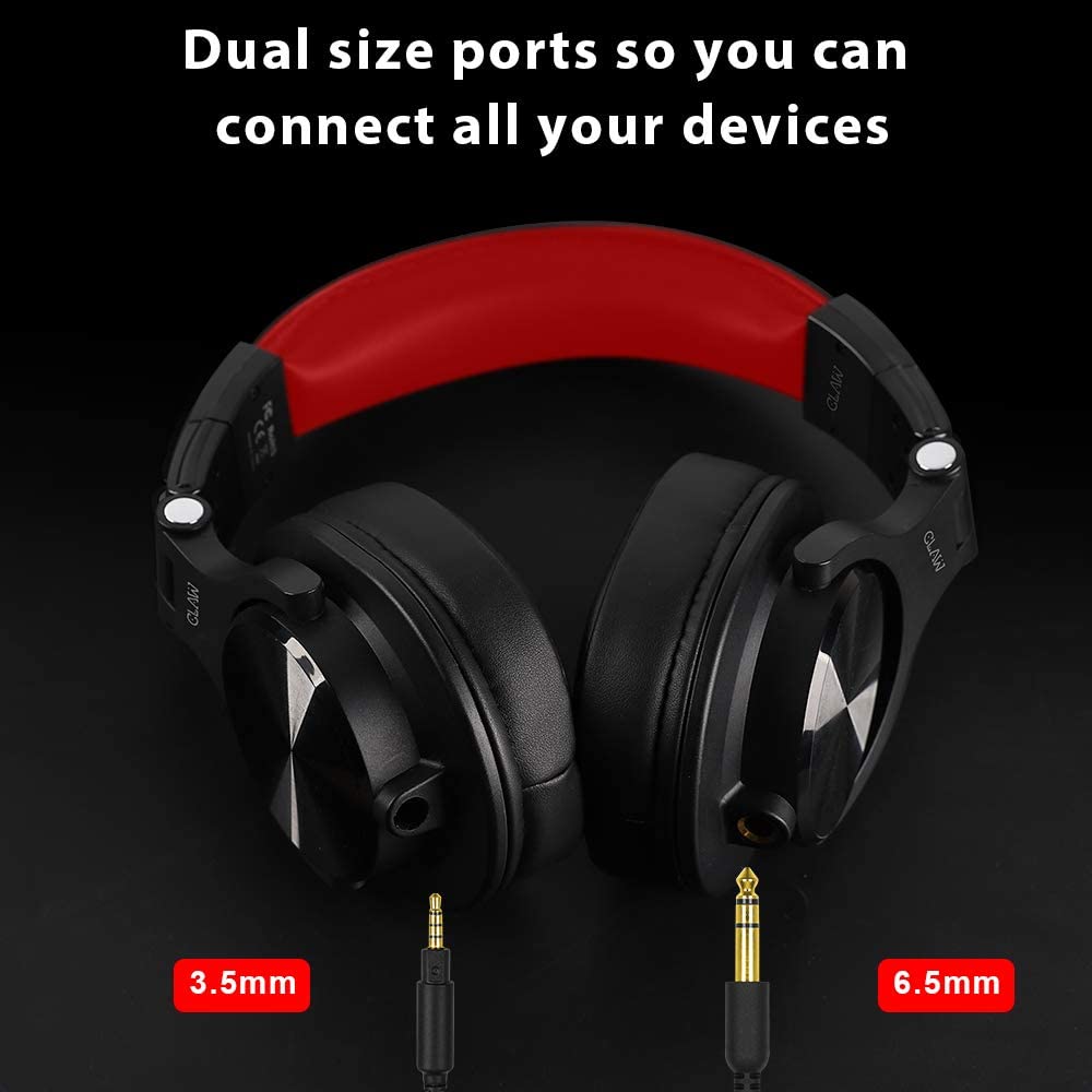 CLAW SM50 Professional Studio Monitoring DJ Headphones |Black & Red