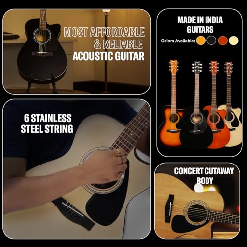 Yamaha FS80C Concert Cutaway Acoustic Guitar – Black - Deccan Retail