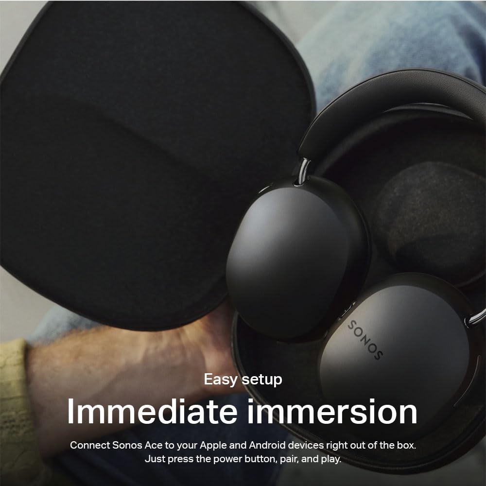 Sonos Ace Noise Cancelling Wireless Over-Ear Headphones – Black - Deccan Retail