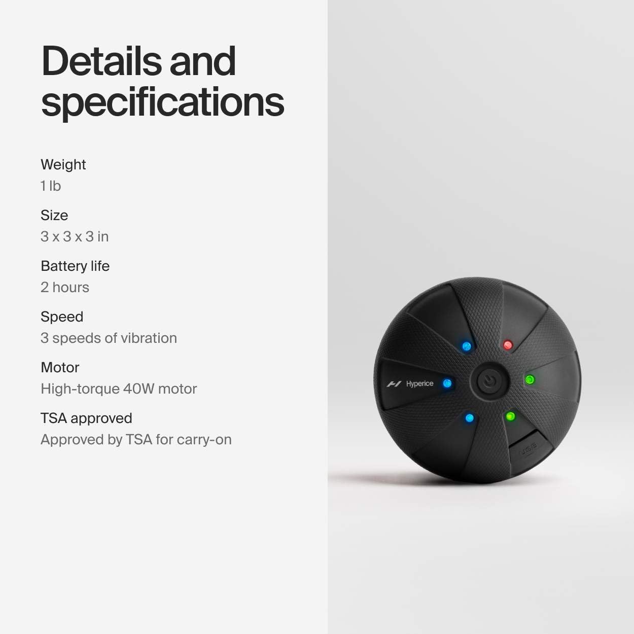 Hyperice Hypersphere Mini Massager Ball – Black - Deccan Retail