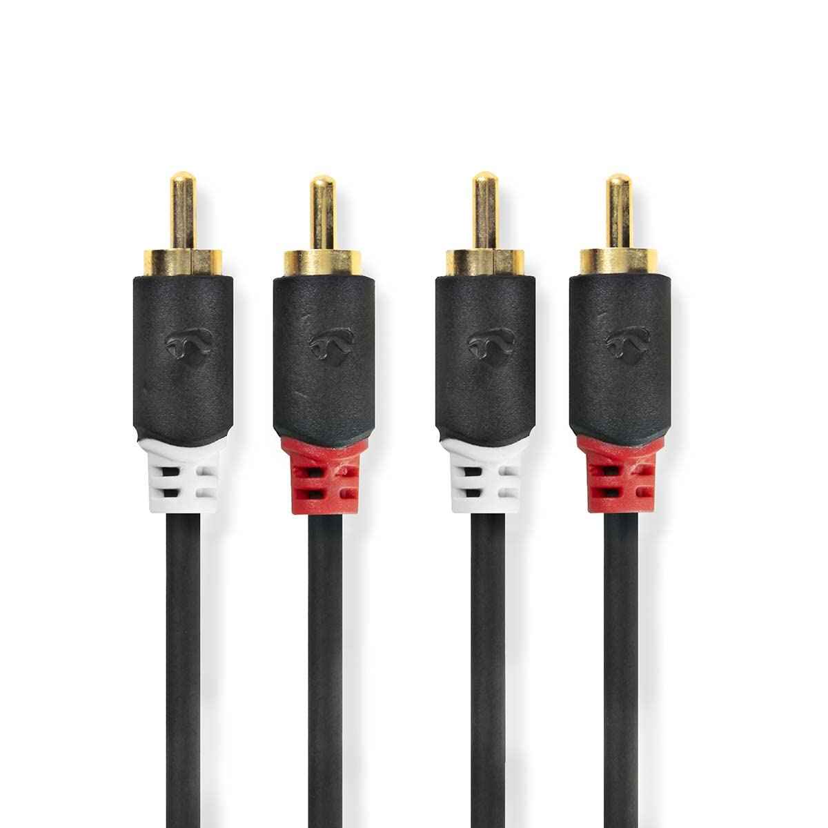 NEDIS Stereo Audio Cable | 2x RCA Male | 2x RCA Male | Gold Plated | 2.00 m