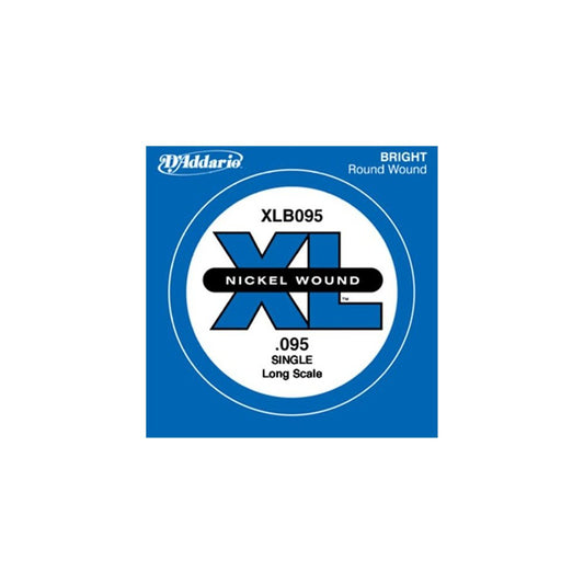 D'Addario XL Nickel Wound Bass Guitar Single String Long Scale .095 (XLB095) - Deccan Retail