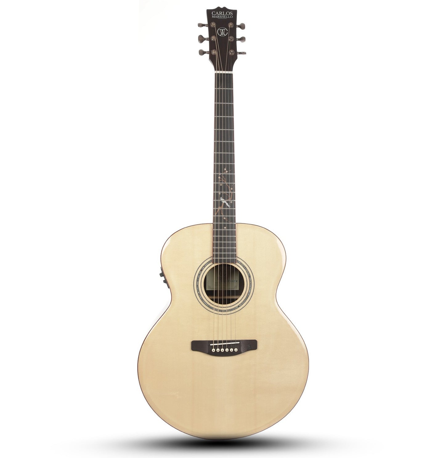 Carlos Marshello CP41C-NAT/P Solid Top Semi Acoustic Guitar - Deccan Retail