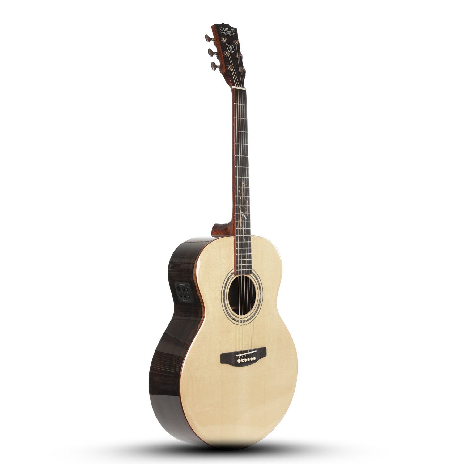 Carlos Marshello CP41C-NAT/P Solid Top Semi Acoustic Guitar - Deccan Retail