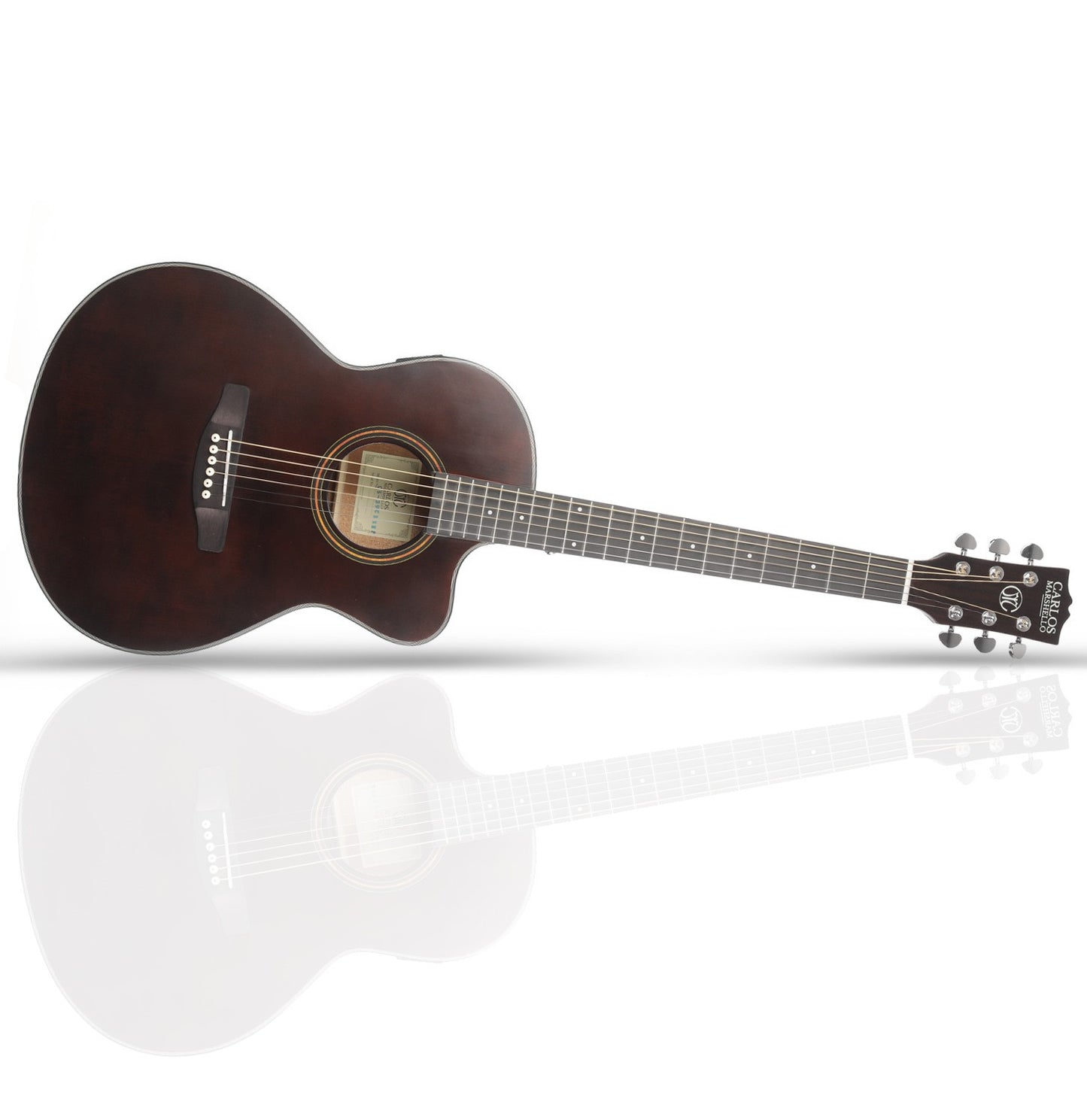 Carlos Marshello CS39C/P 39" Semi Acoustic Guitar - Brown - Deccan Retail