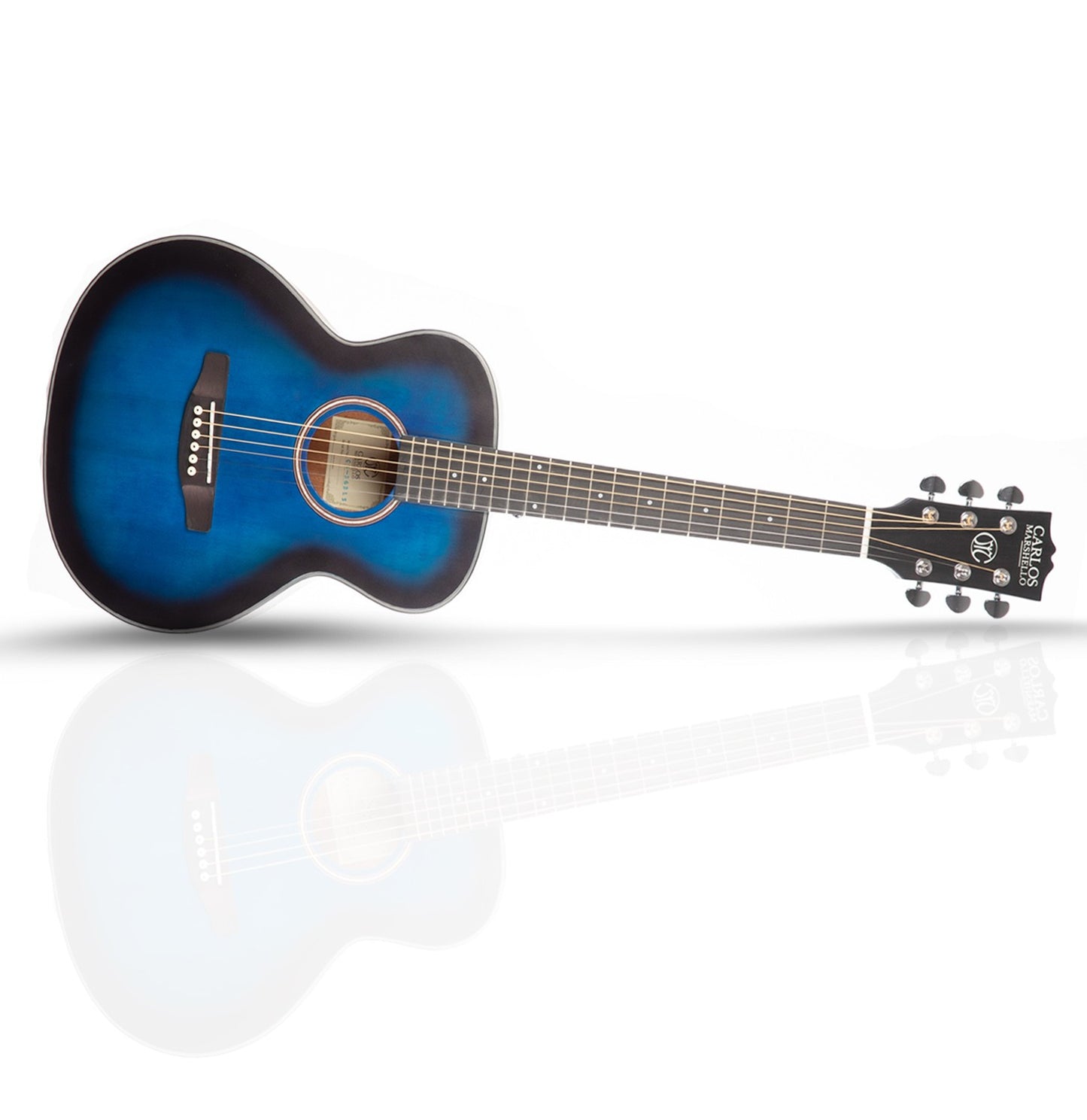 Carlos Marshello CS36 36" Acoustic Guitar - Blue - Deccan Retail