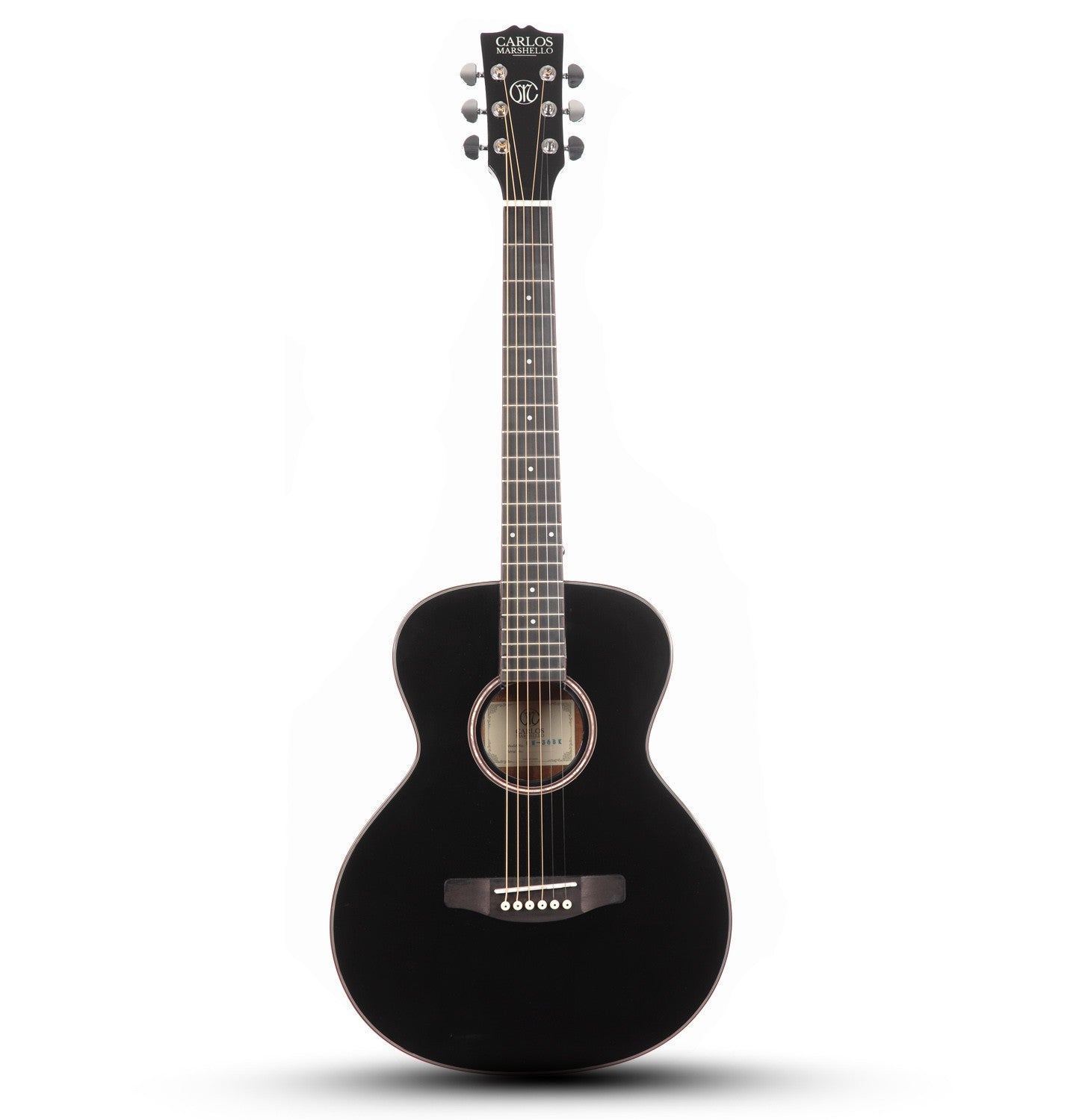 Carlos Marshello CM36 36" Acoustic Guitar - Black - Deccan Retail