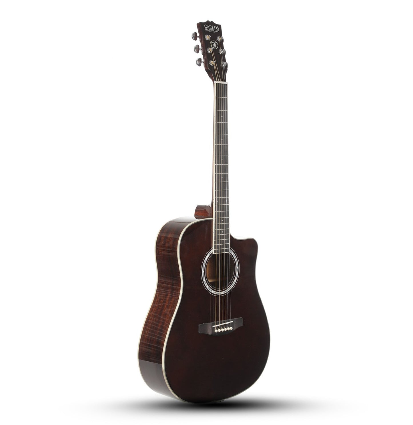 Carlos Marshello CM41C 41" Cutaway Acoustic Guitar - Brown - Deccan Retail