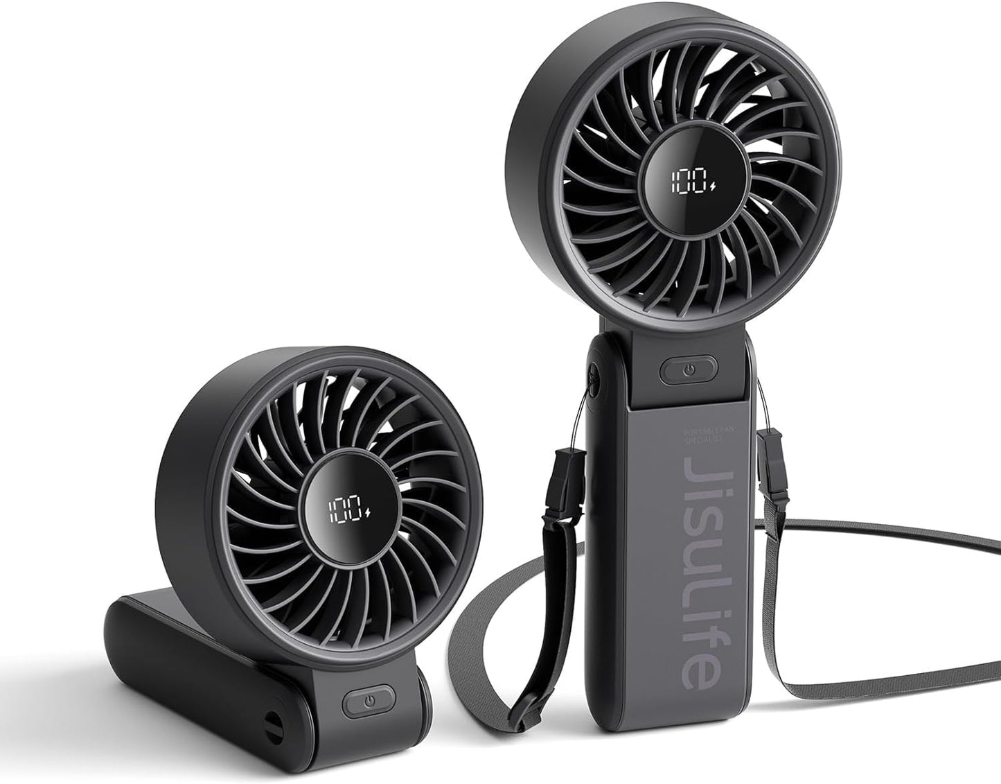 JISULIFE Life7 Portable Handheld Fan  3600mAh - Black - Deccan Retail