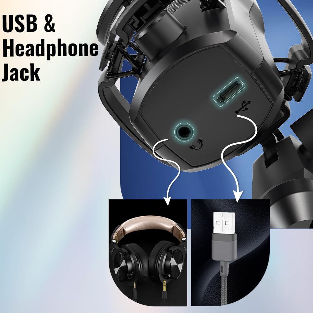 CLAW GM17 RGB Condenser Gaming Microphone with Cardioid & Tripod Stand - Deccan Retail