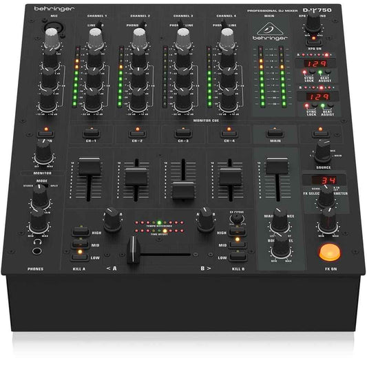 Behringer PRO MIXER DJX750 5-Channel DJ Mixer with Digital Effects & BPM Counter