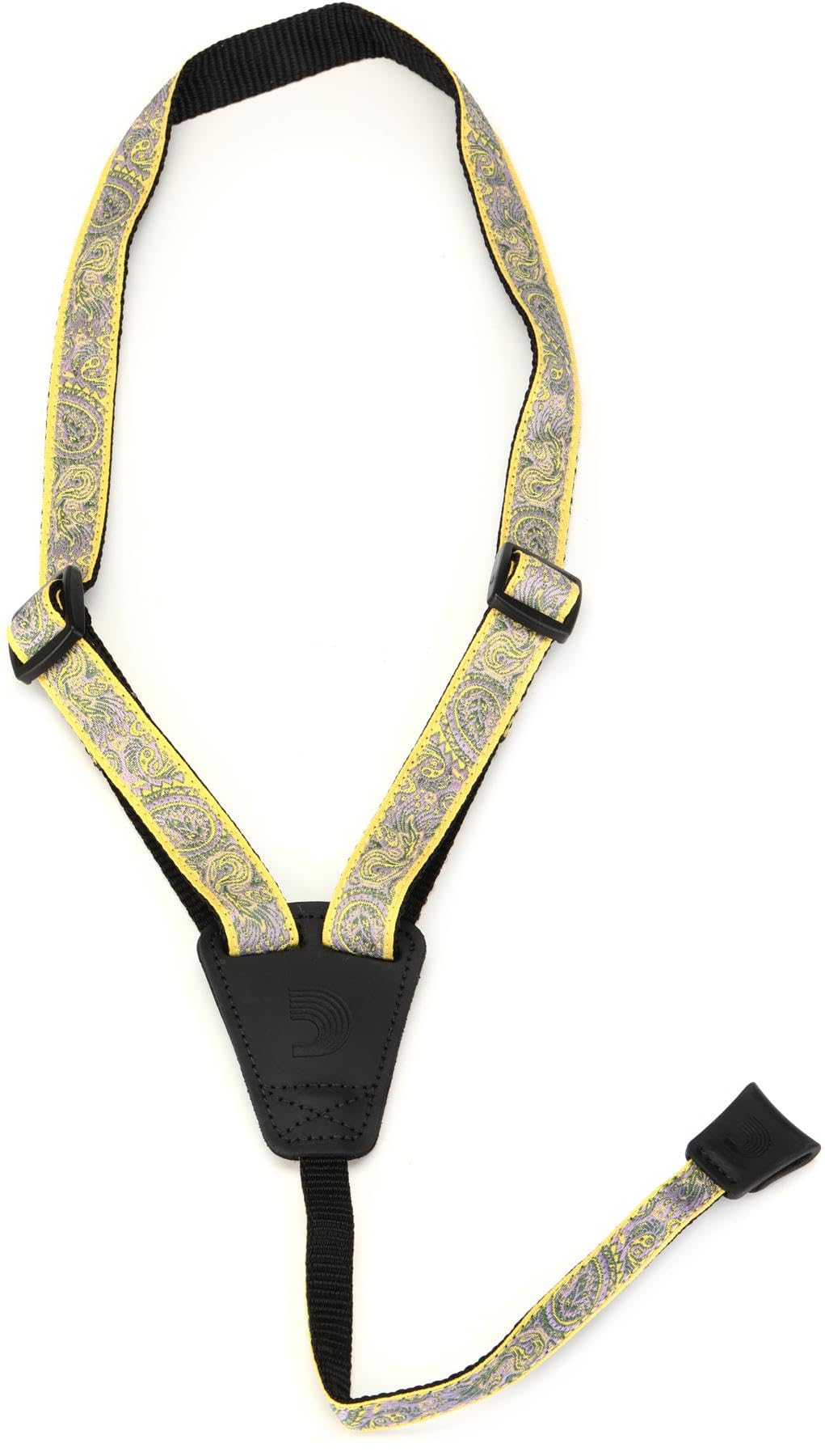 D'Addario Cradle Ukulele Strap – Paisley Yellow - Deccan Retail