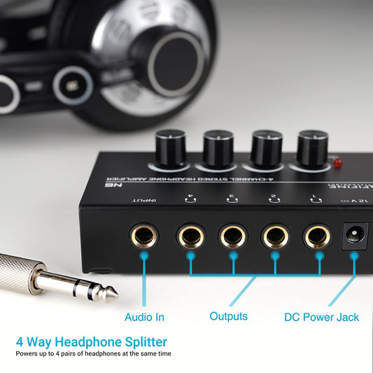 FIFINE N6 Headphone Amplifier 4-Channel - Deccan Retail