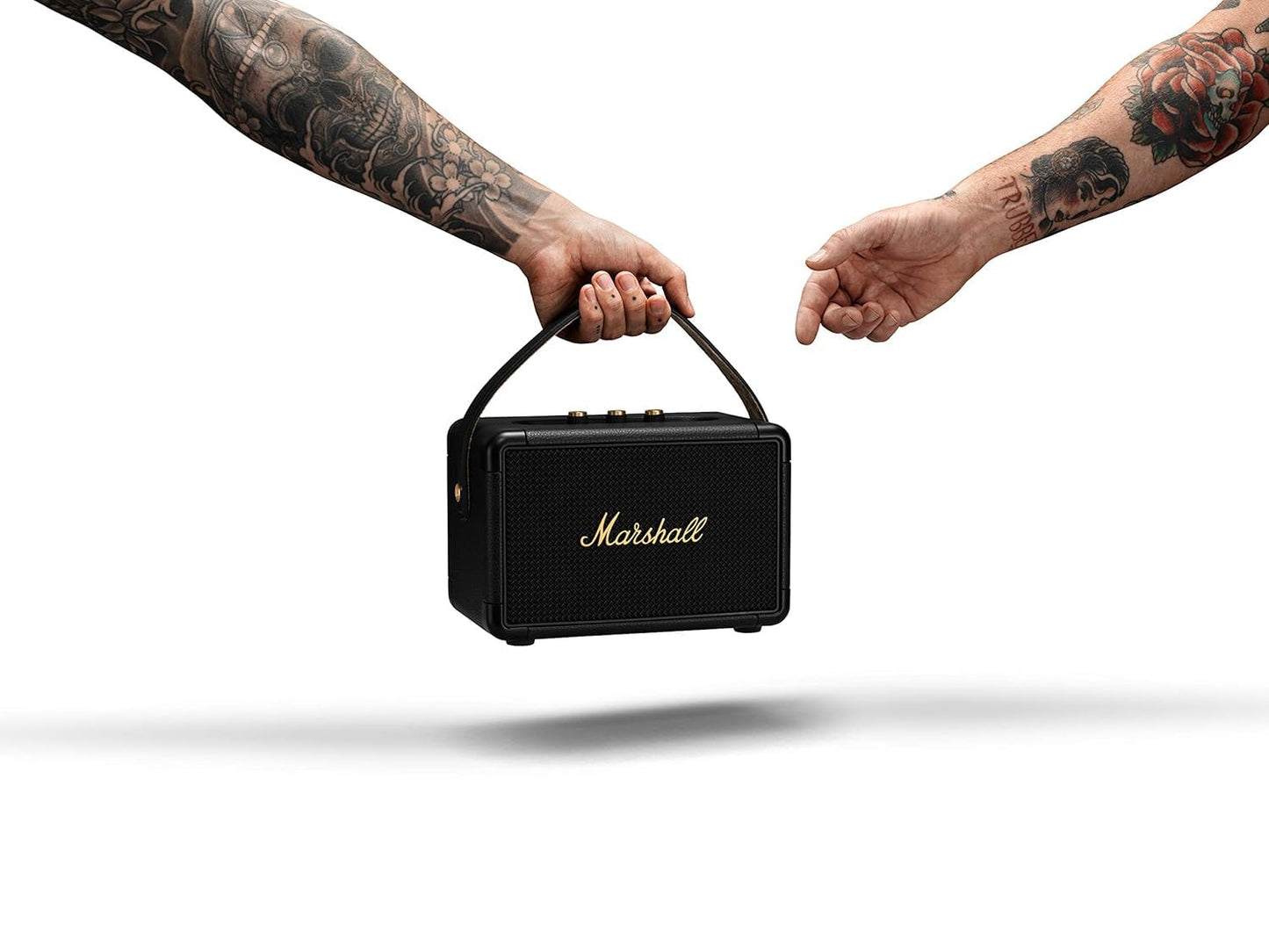 Marshall Kilburn II Portable Bluetooth Speaker – Black & Brass - Deccan Retail