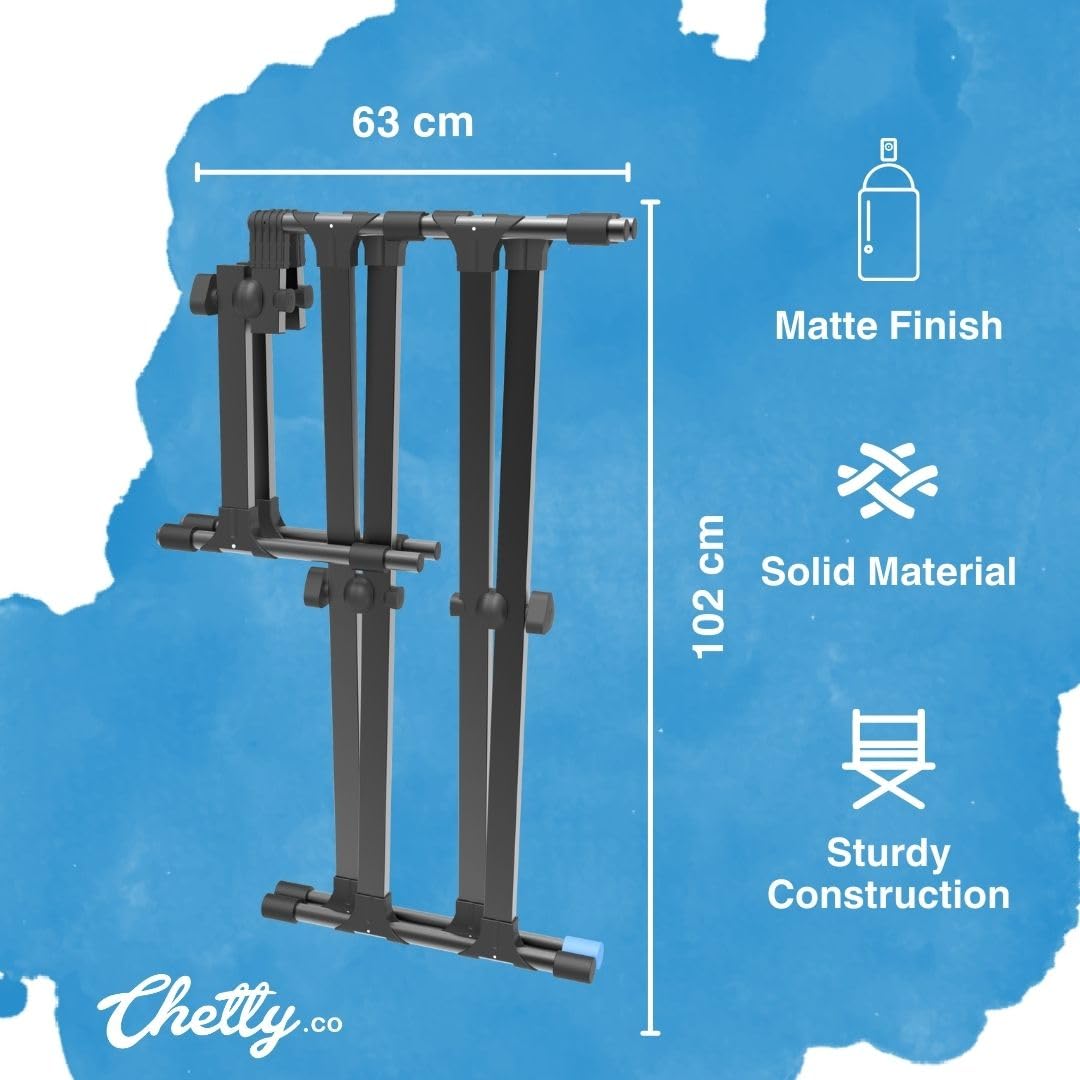 Chetty TT13 Double X 2-Tier Adjustable Keyboard Stand - Deccan Retail