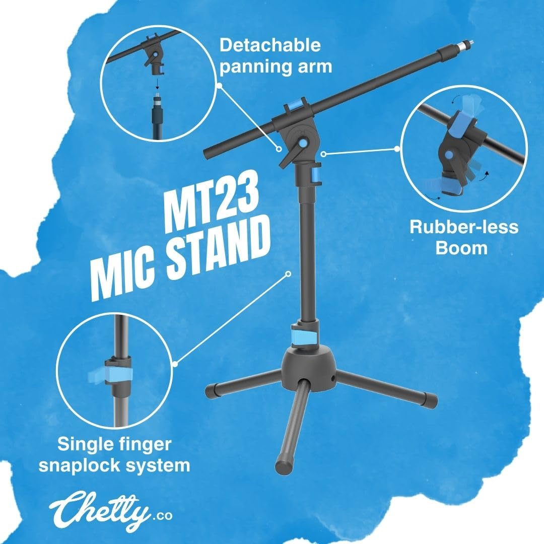 Chetty MT23 Heavy Duty Adjustable Boom Microphone Stand - Deccan Retail